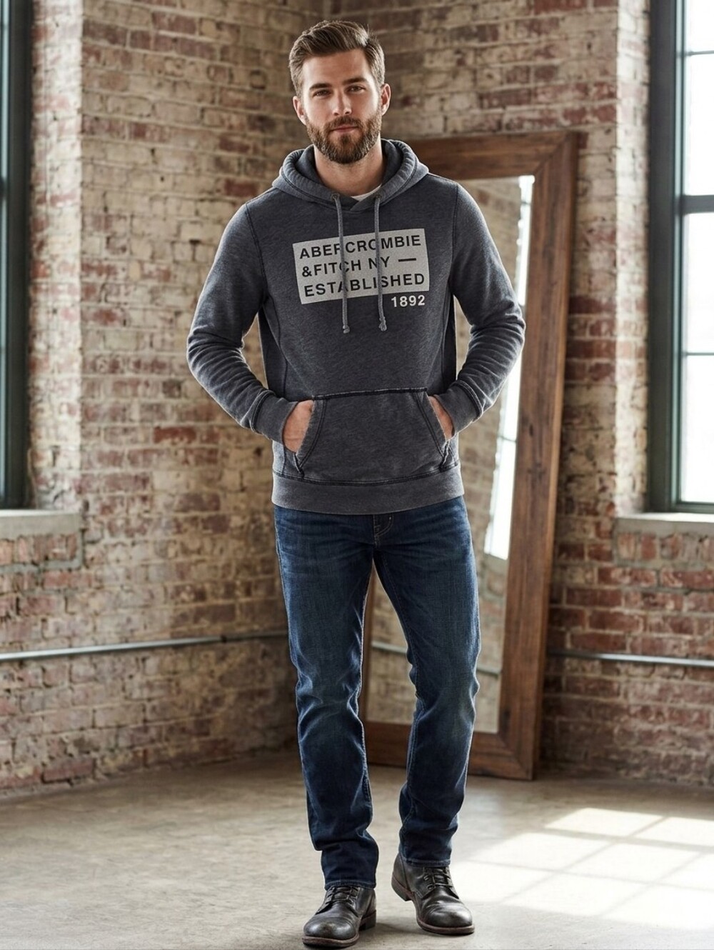 ABERCOMBIE & FITCH NY — ESTABLISHED 1892" Hoodie